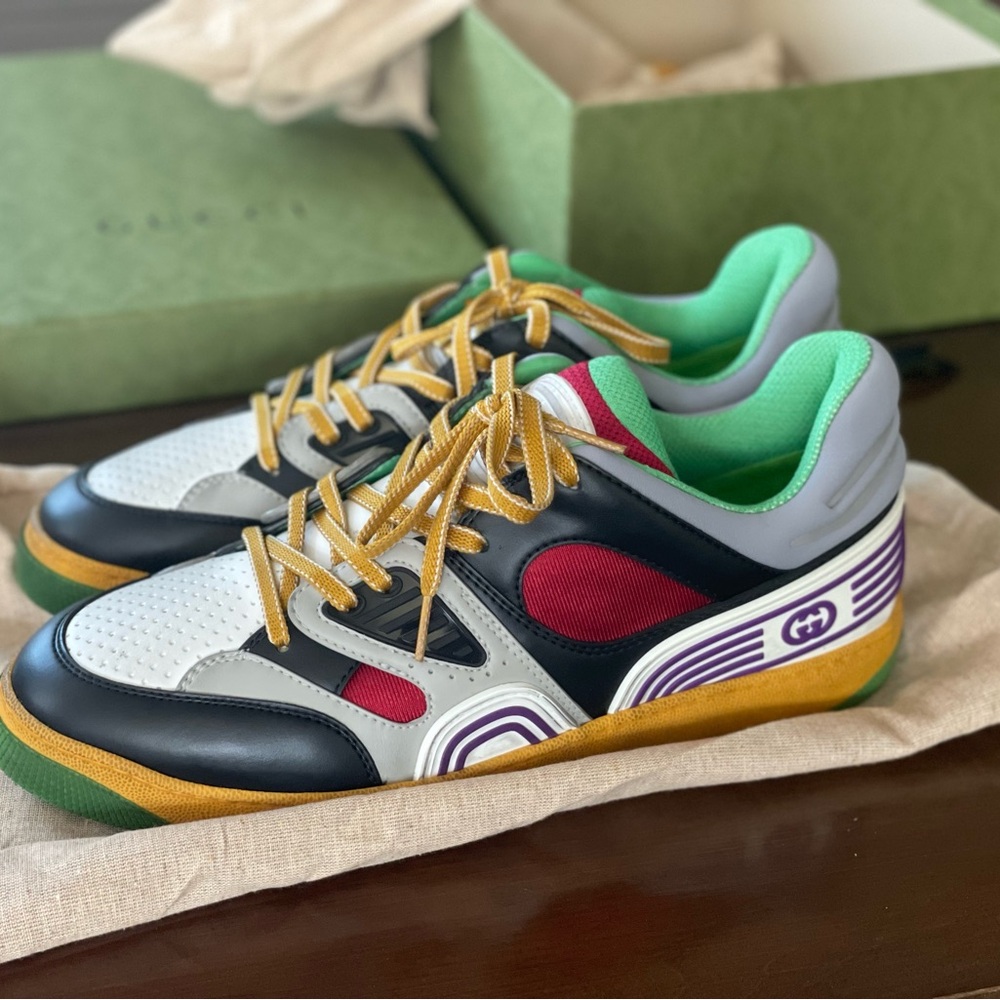 Gucci Basket Shoes Multi Colored- Size 12. Brand New in box!